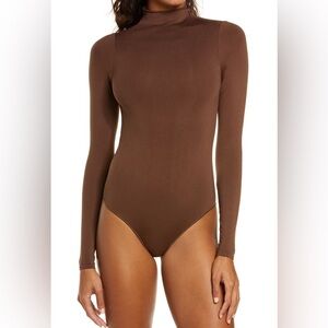 Dark Brown Long Sleeve Bodysuit